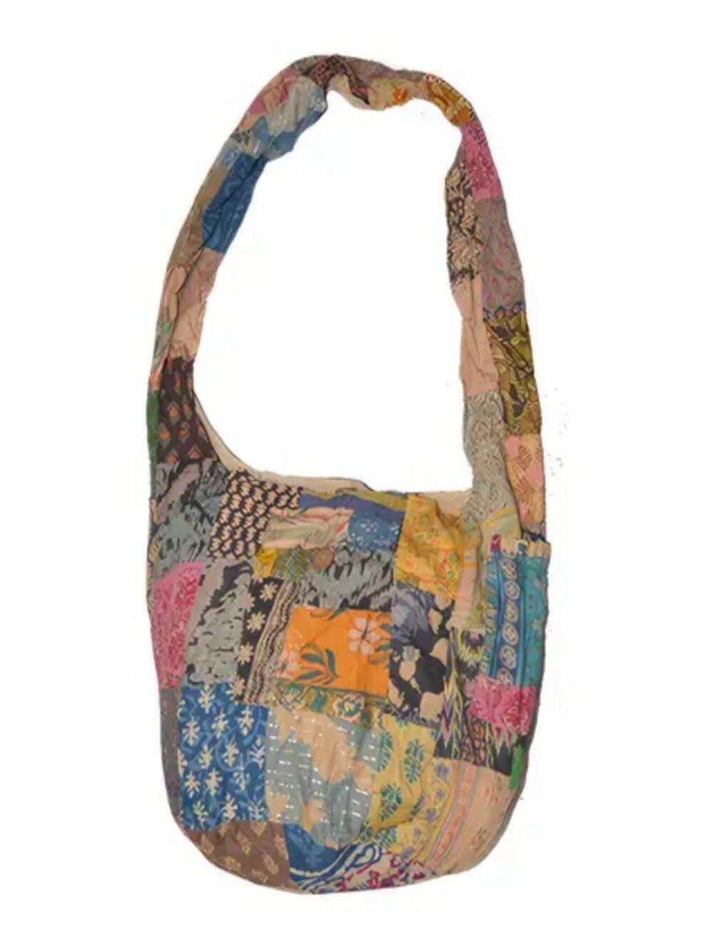 Patchwork Printed Cotton Peddler Bag